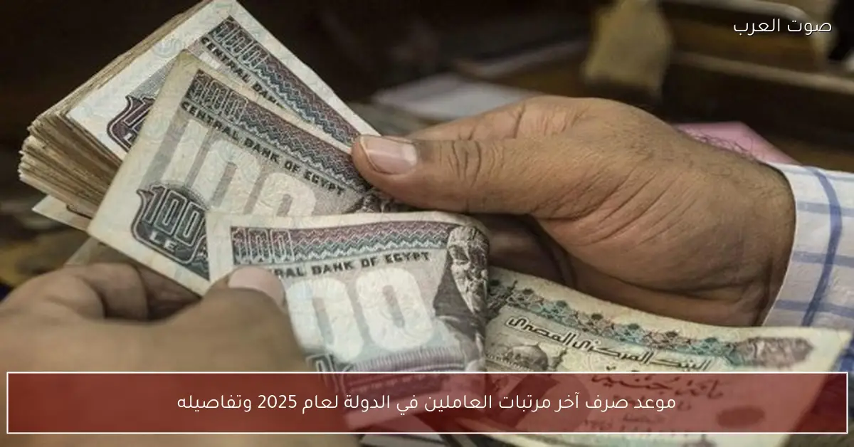 موعد صرف آخر مرتبات العاملين في الدولة لعام 2025 وتفاصيله