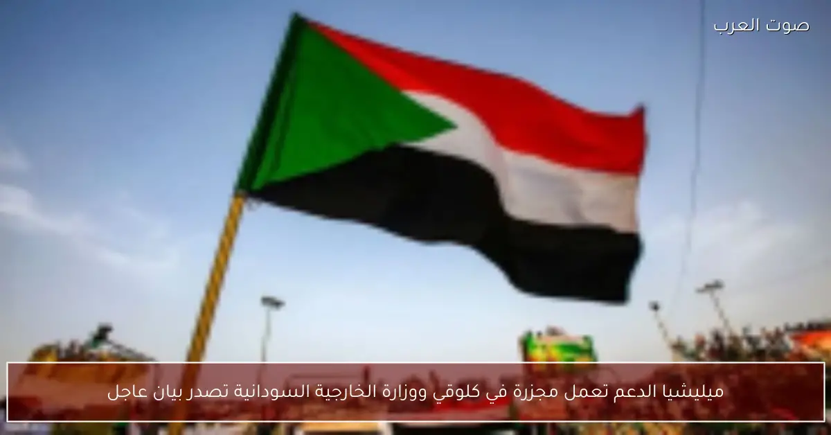 ميليشيا الدعم تعمل مجزرة في كلوقي ووزارة الخارجية السودانية تصدر بيان عاجل