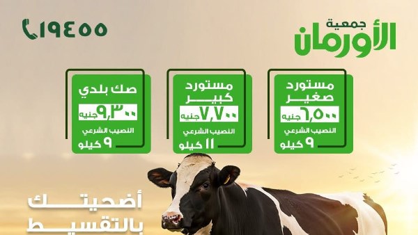 الأورمان تطلق حملة صكوك الأضاحي 2026 بالتقسيط على 12 شهرًا