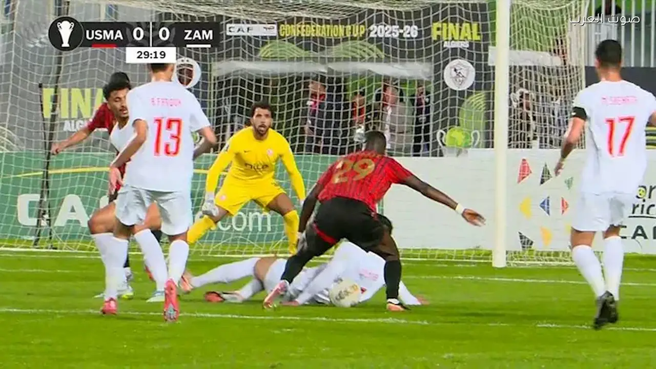 اتحاد العاصمة يتفوق على الزمالك في ذهاب نهائي الكونفدرالية بثلاثية نظيفة