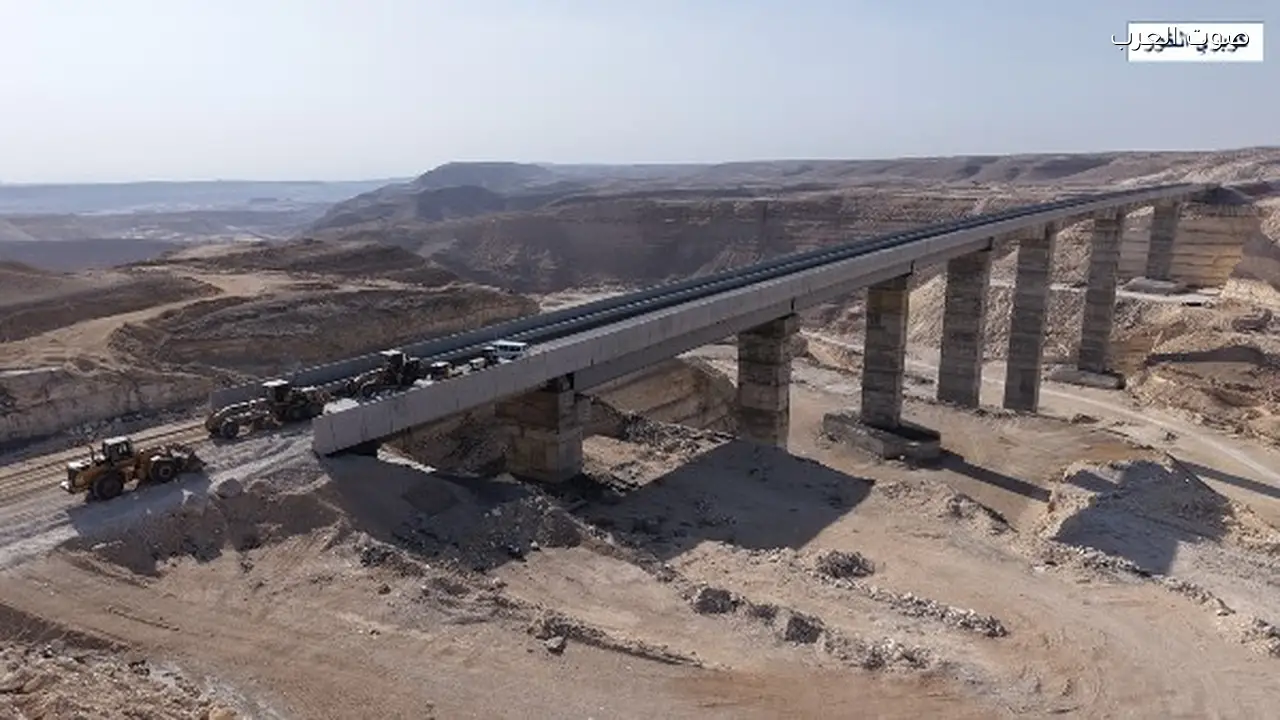 صور جديدة لكوبري الخوري في مشروع القطار الكهربائي السريع